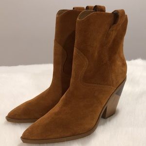 Suede Marc Fisher Heeled Cowboy Boot-New with Box!